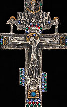 #A3J The Crucifix - with Crystals & Turquoise