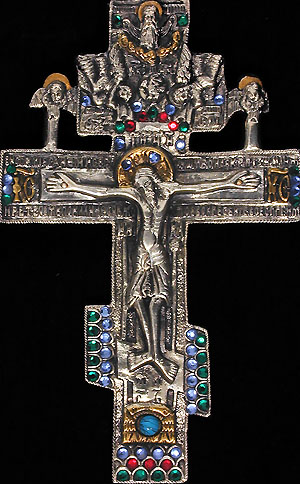 #A3J The Crucifix - with Crystals & Turquoise