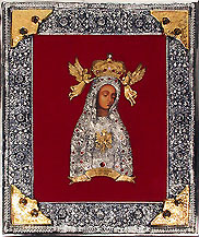 #A65A The Lichen Virgin with Crystals - Larger Frame #2