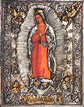 #A73P Our Lady of Guadalupe - Entire Body (Face, Hands, and Gown) is Painted